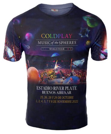 Remera Coldplay World Argentina Tour