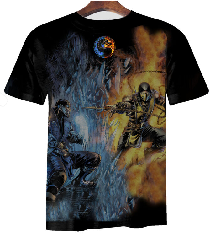 Remera Mortal Kombat Sub Zero Vs Scorpion