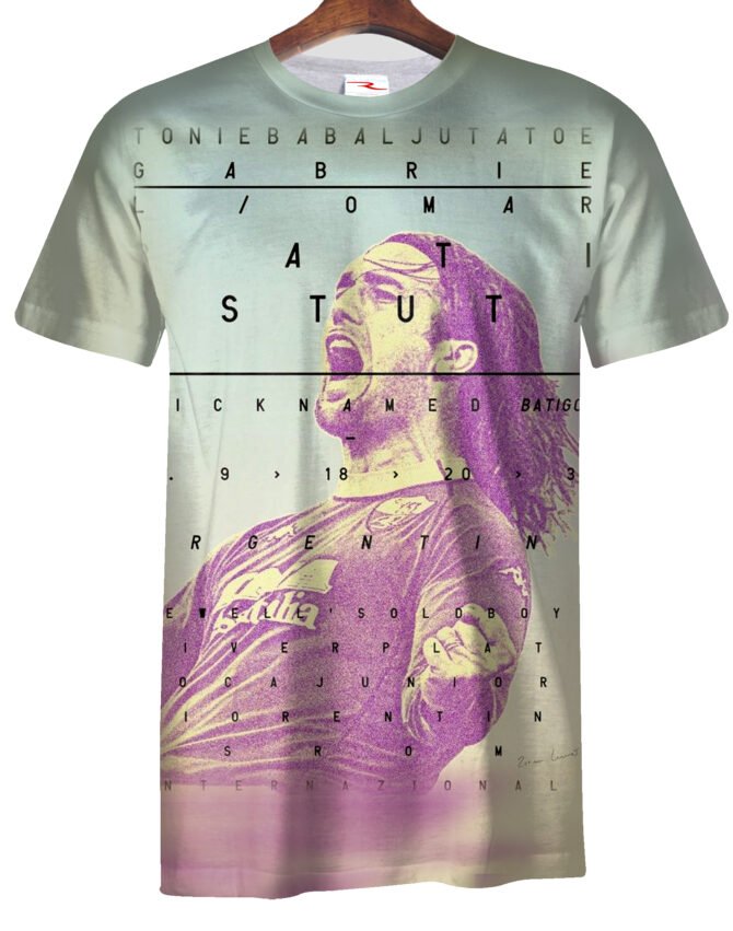 Remera Gabriel Omar Batistuta Retro Vintage