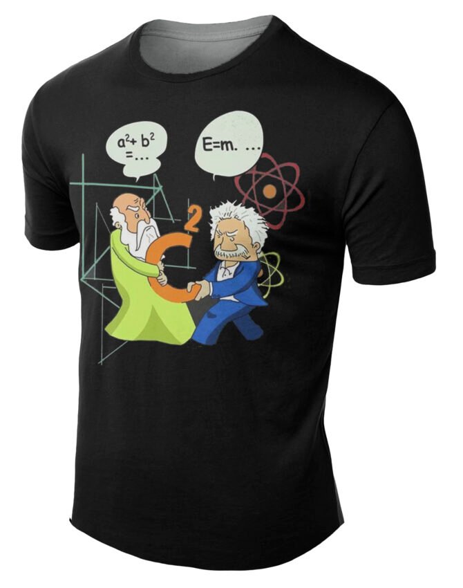 Remera Pitágoras Vs Einstein