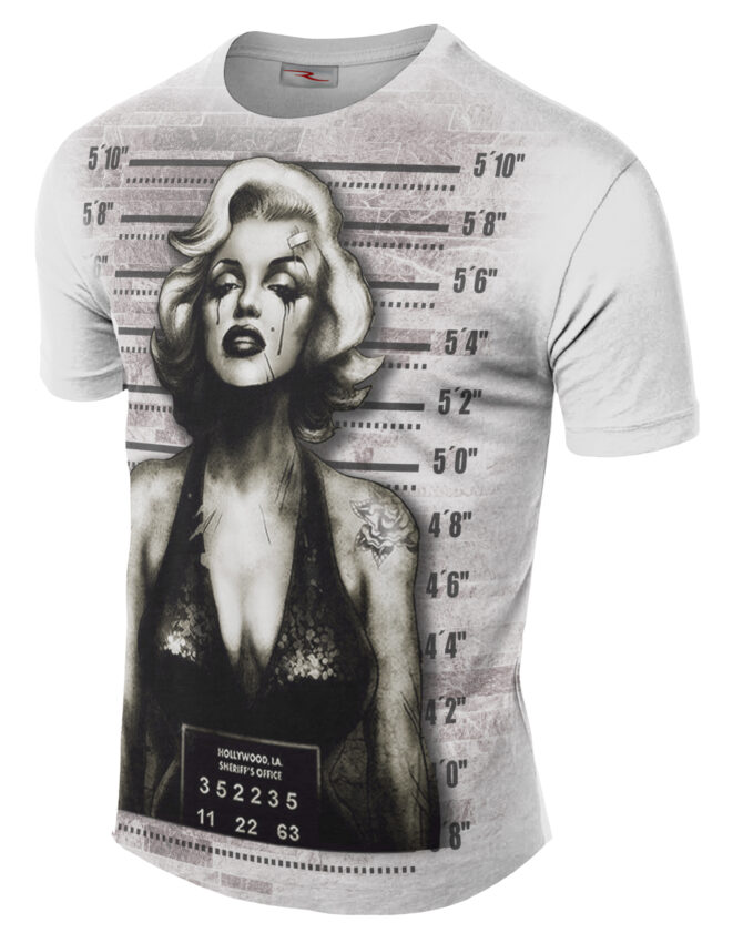 Remera Marilyn Monroe Mugshots Preso