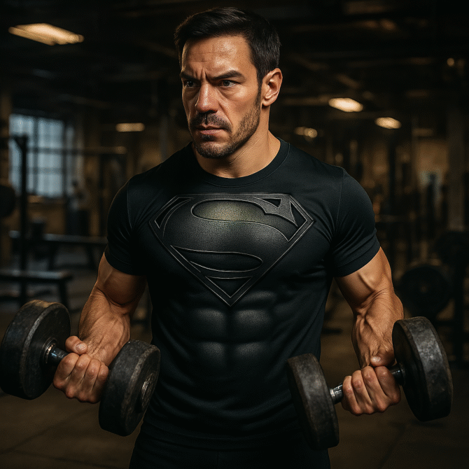 Remera Traje Superman Black