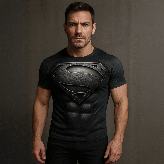 Remera Traje Superman Black