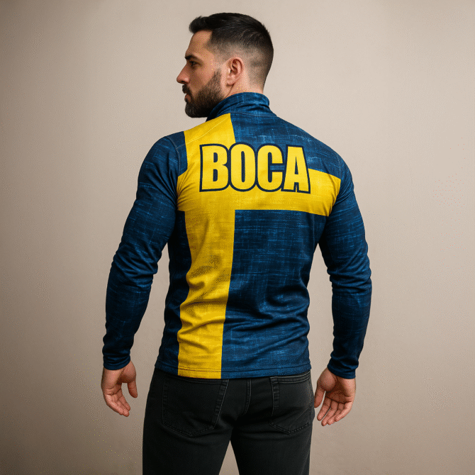 Campera Deportiva Slim Fit Boca Juniors