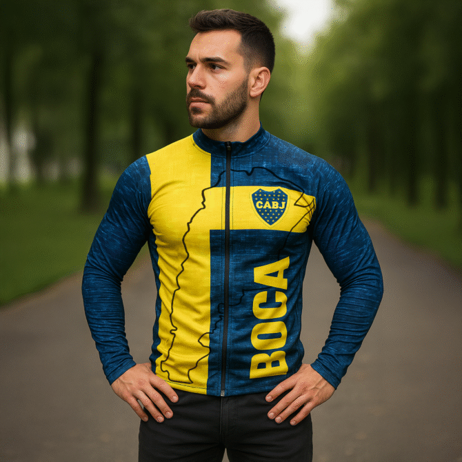 Campera Deportiva Slim Fit Boca Juniors