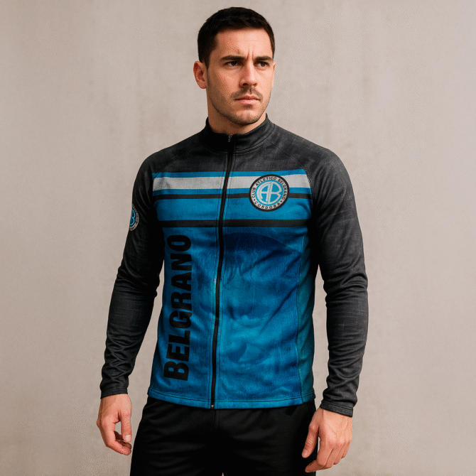 Campera Deportiva Slim Fit Belgrano De Cordoba