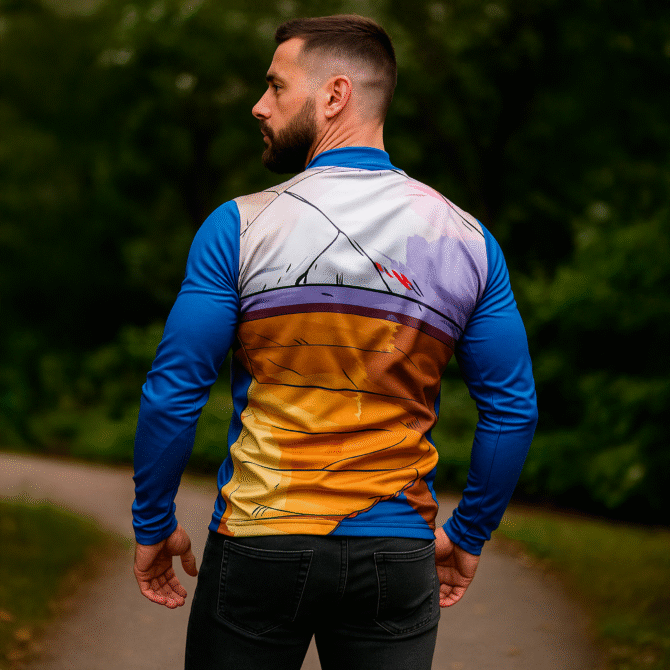 Campera Deportiva Slim Fit Dragon Ball Traje Vegeta