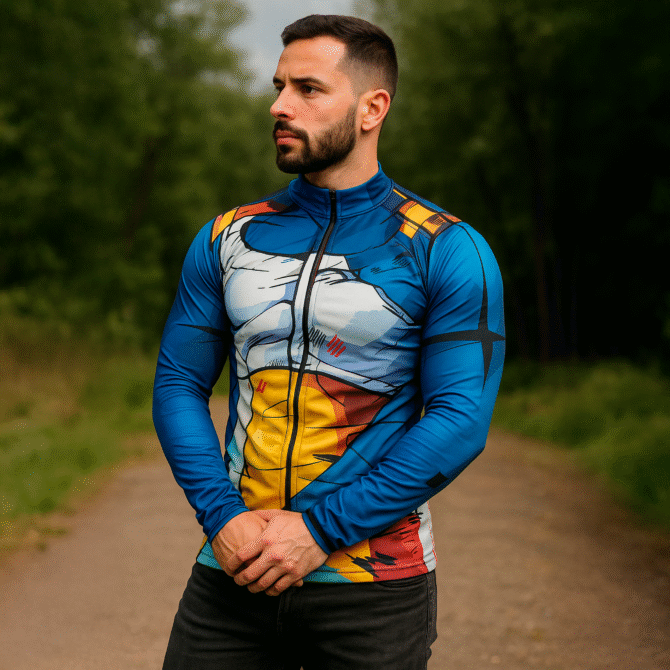 Campera Deportiva Slim Fit Dragon Ball Traje Vegeta