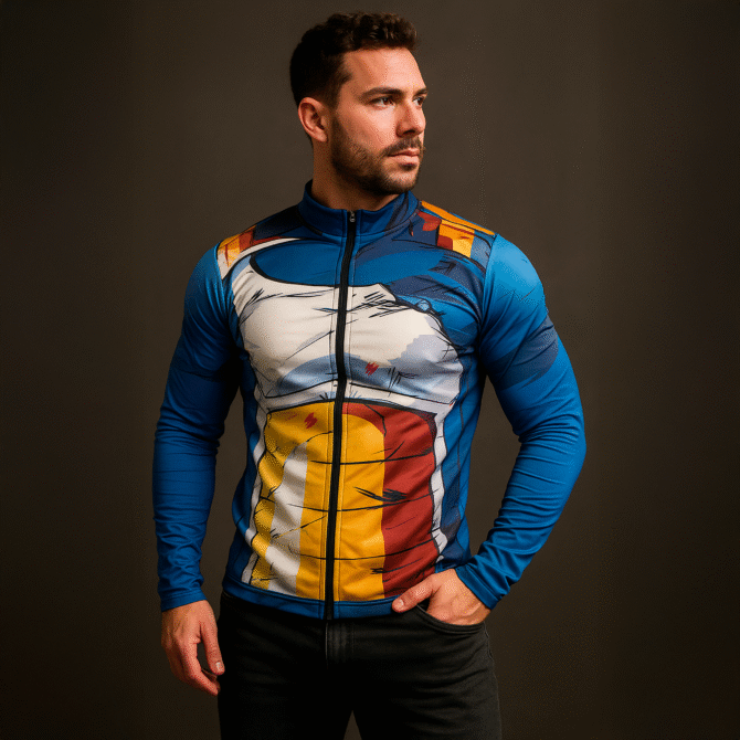 Campera Deportiva Slim Fit Dragon Ball Traje Vegeta