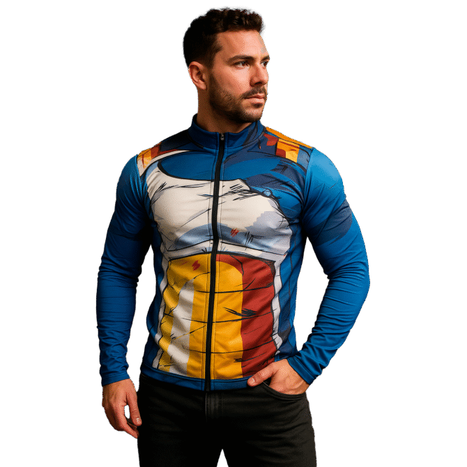 Campera Deportiva Slim Fit Dragon Ball Traje Vegeta