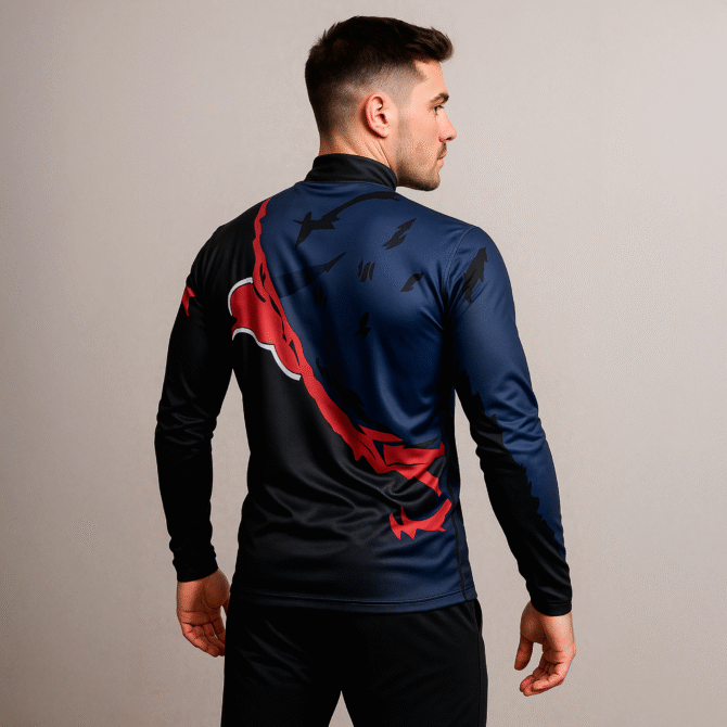 Campera Deportiva Slim Fit Naruto Akatsuki Ranwey