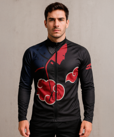 Campera Deportiva Slim Fit Naruto Akatsuki Ranwey