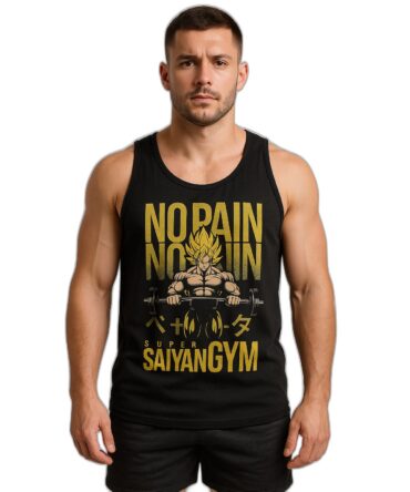 Musculosa Vegeta Gym Saiyan No Pain No Gain