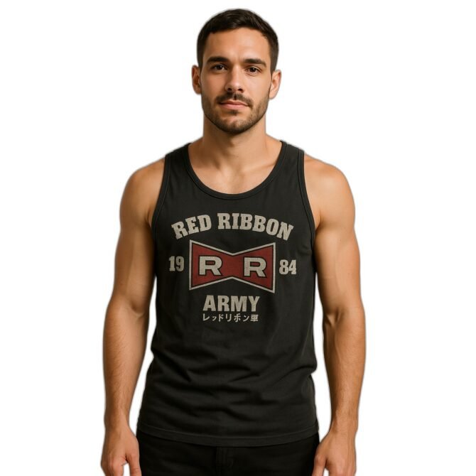Musculosa Red Ribbon Patrulla Roja Dragon Ball